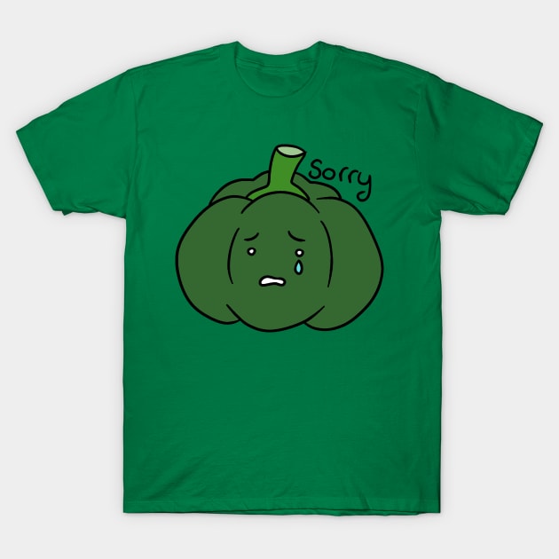 Sorry Pepper Green T-Shirt by saradaboru